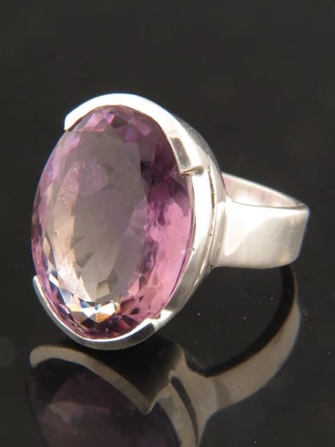 Amethyst Ring - Sterling Silver
