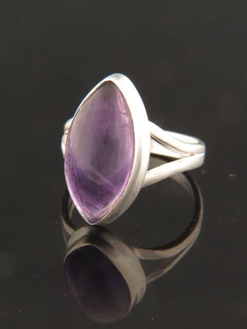 Amethyst Ring - Sterling Silver