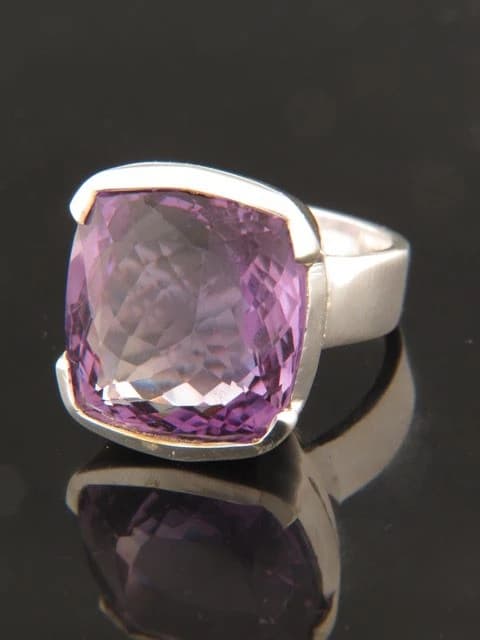 Amethyst Ring - Sterling Silver