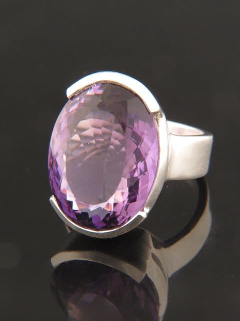 Amethyst Ring - Sterling Silver