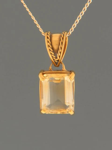 Citrine Pendant - Gold Vermeil