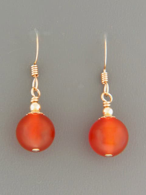 Carnelian Earrings - 14ct Gold Filled