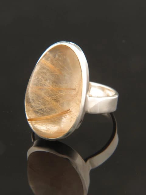 Rutile Quartz Ring - Sterling Silver