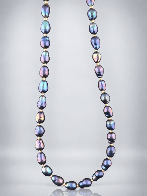 baroque pearl necklace gold