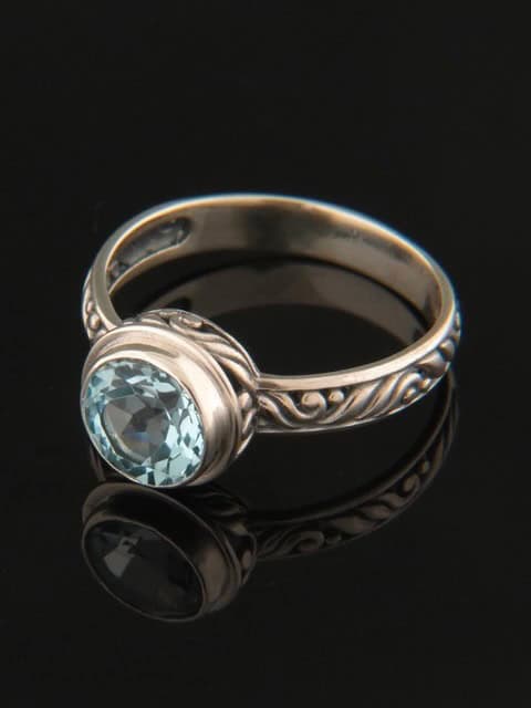 Blue Topaz Ring - Sterling Silver