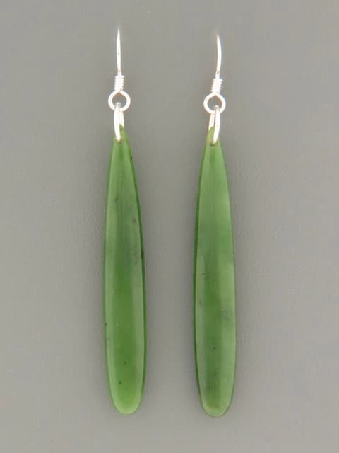 Jade Earrings - Sterling Silver