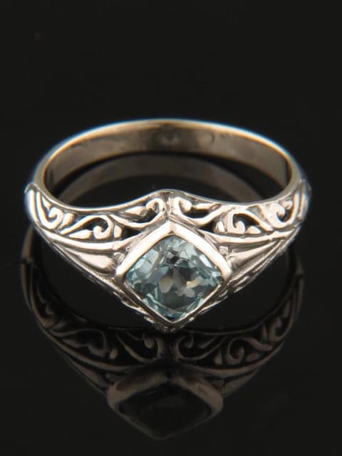 Blue Topaz Ring - Sterling Silver - BT135R
