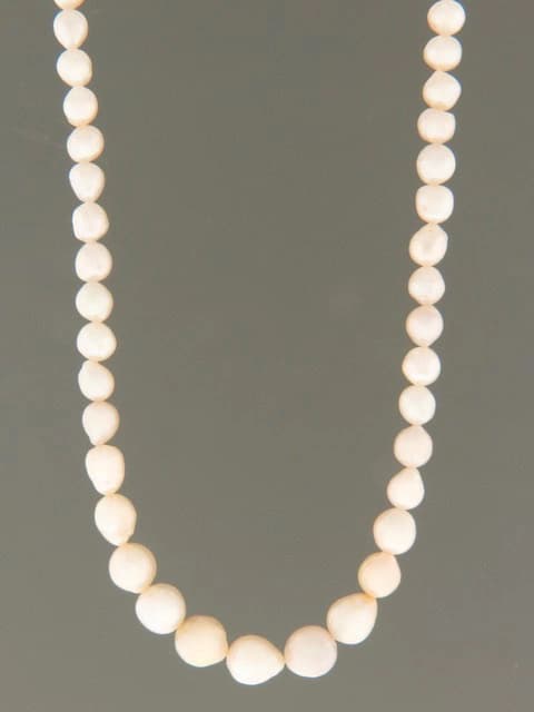 White Baroque Pearl Necklace - YWBQN