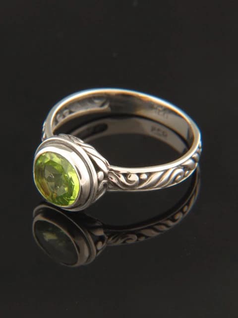 Peridot Ring - Sterling Silver