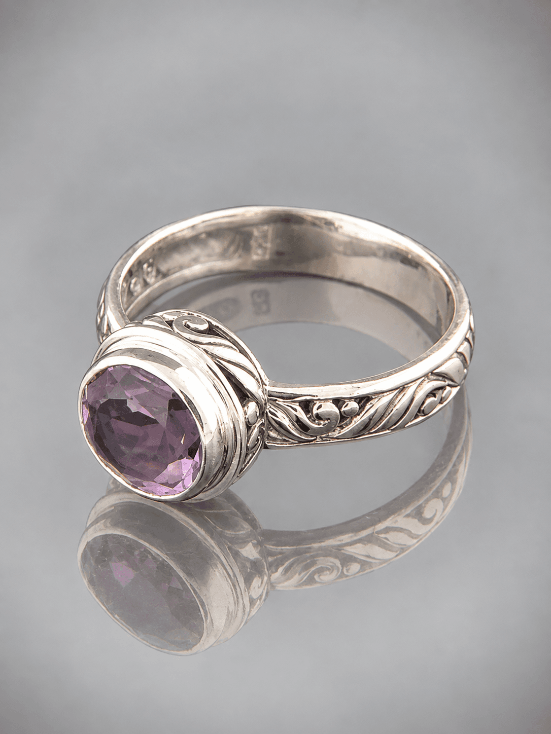 sterling silver amethyst ring