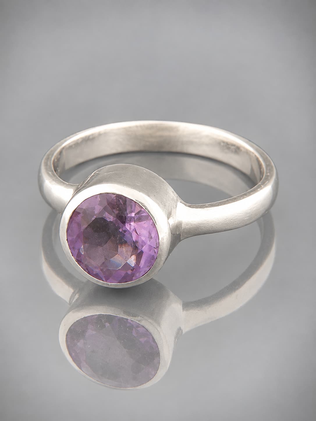 Amethyst Ring - Sterling Silver - A124R