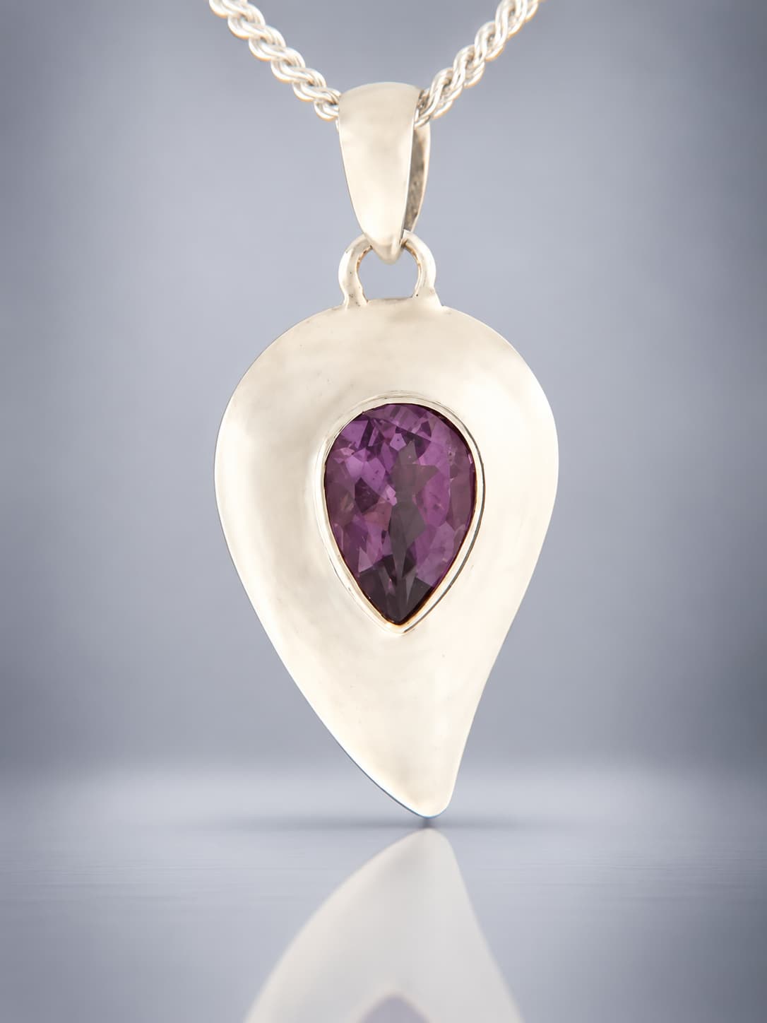 Faceted Amethyst Pendant.