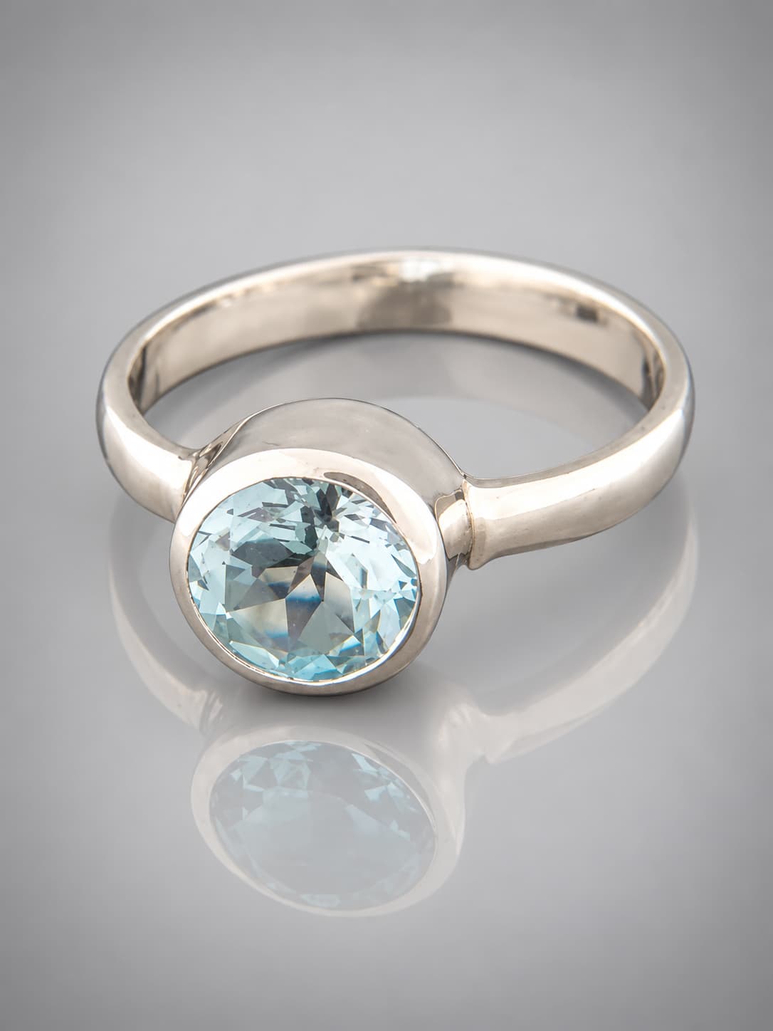Blue Topaz Ring - Sterling Silver