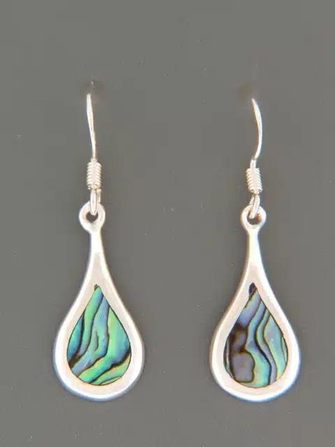Paua Shell Earrings - Sterling Silver