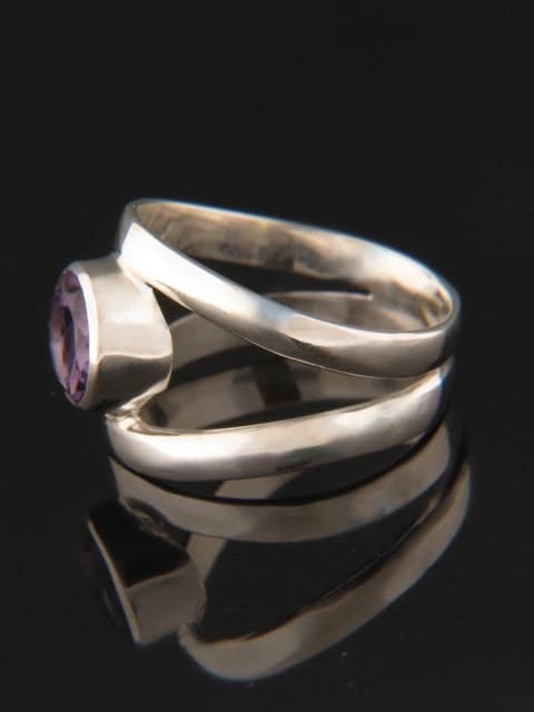 Amethyst Ring - Sterling Silver