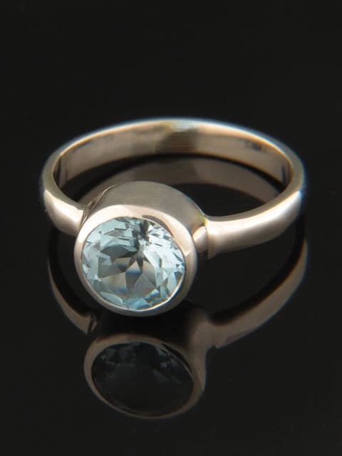 Blue Topaz Ring - Sterling Silver
