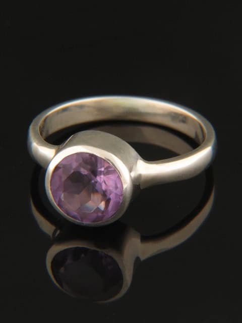 Amethyst Ring - Sterling Silver