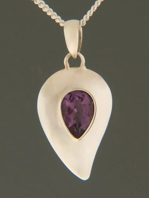 Amethyst Pendant - Sterling Silver