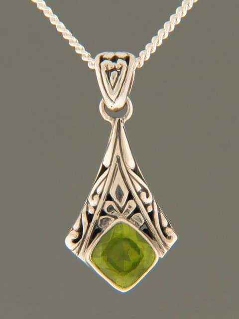 Peridot Pendant - Sterling Silver