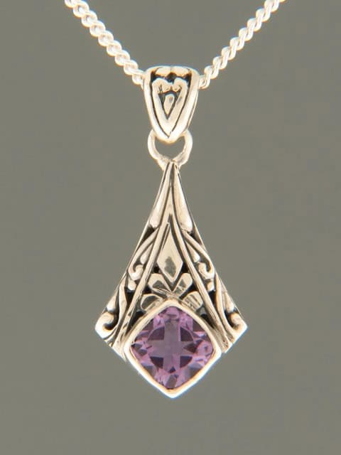 Amethyst Pendant - Sterling Silver