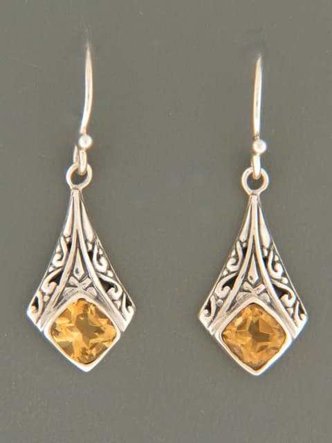 Citrine Earrings - Sterling Silver