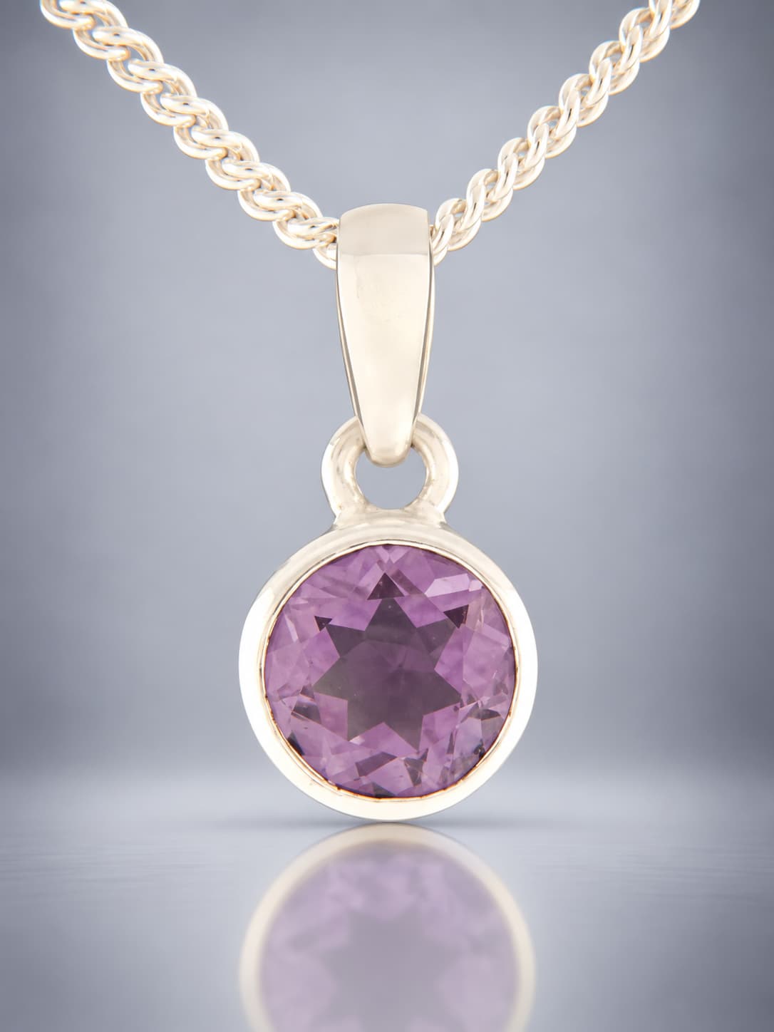 Faceted Amethyst Pendant