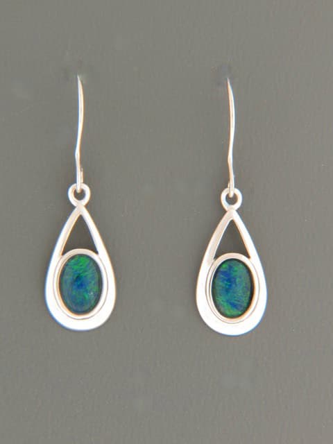 Opal Earrings - Sterling Silver