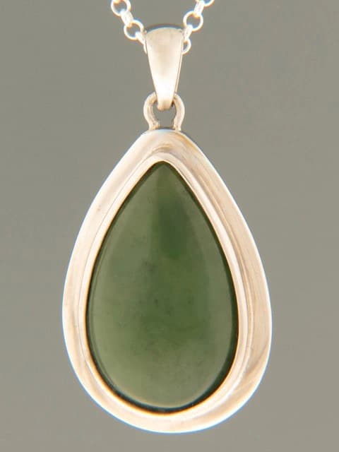 Jade Pendant - Sterling Silver