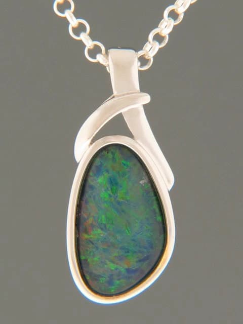 Opal Pendant - Sterling Silver