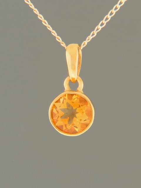 Citrine Pendant - Gold Vermeil - C370GV