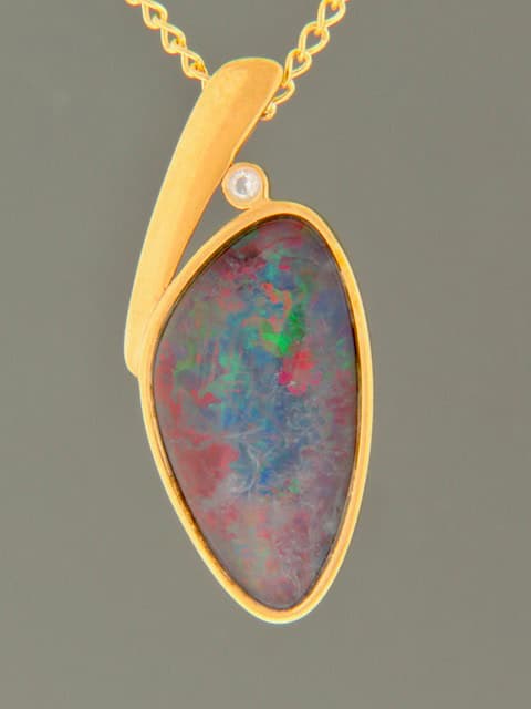 Opal Pendant - Gold Vermeil