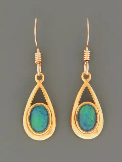 Opal Earrings - Gold Vermeil