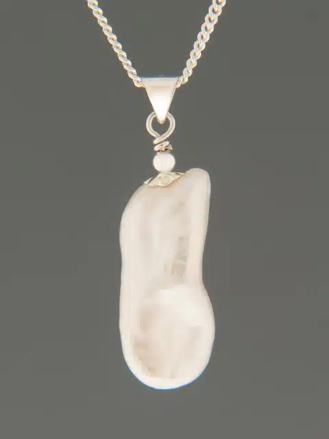 Baroque Pearl Pendant - Sterling Silver