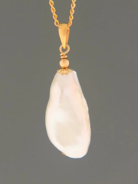 Baroque Pearl Pendant - 14ct Gold Filled