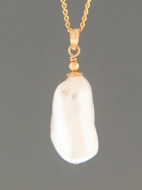 Baroque Pearl Pendant - 14ct Gold Filled