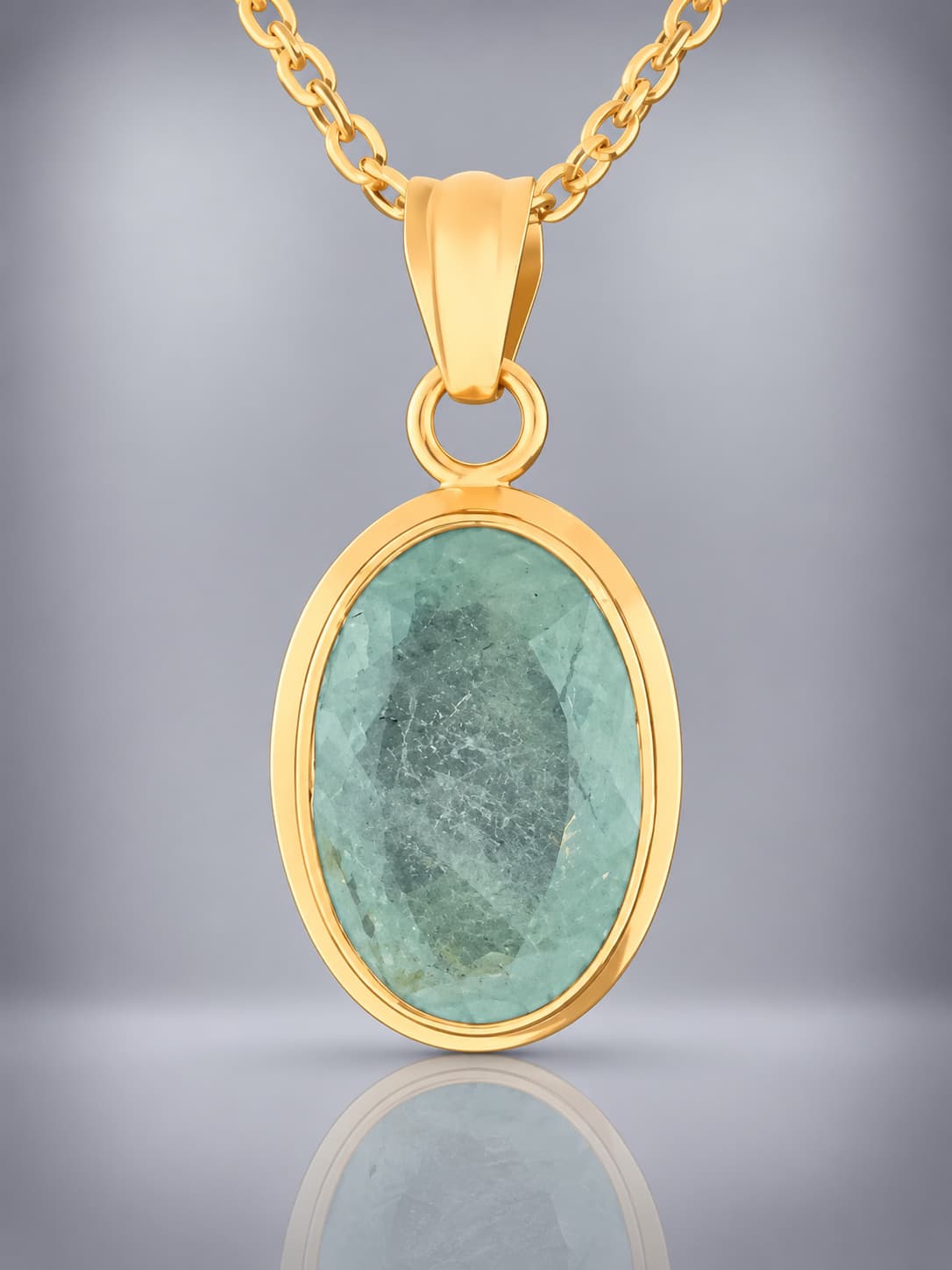 Aquamarine gold vermeil pendant