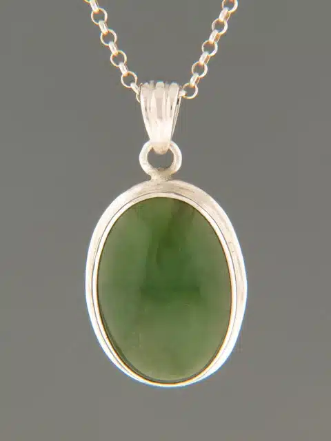 Jade Pendant - Sterling Silver