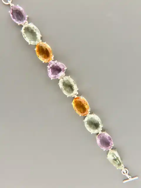 Multi-Gemstone Bracelet - Sterling Silver