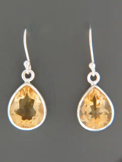 Citrine Earrings - Sterling Silver