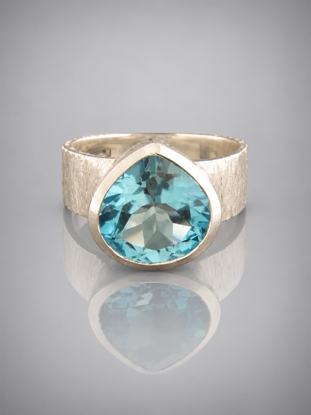 Blue Topaz Ring - Sterling Silver