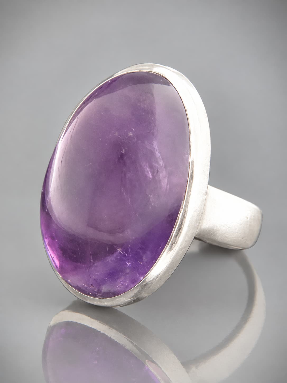 Amethyst Ring - Sterling Silver - A157R