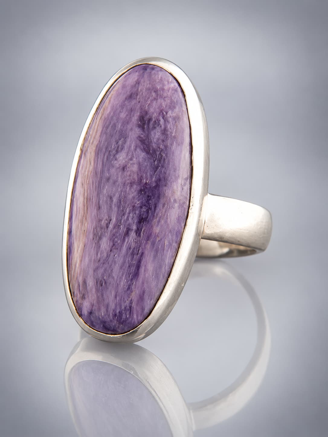 Charoite Ring - Sterling Silver