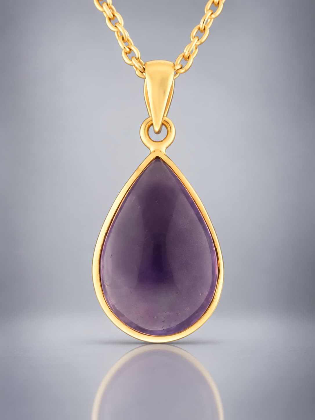 Amethyst cabochon pendant