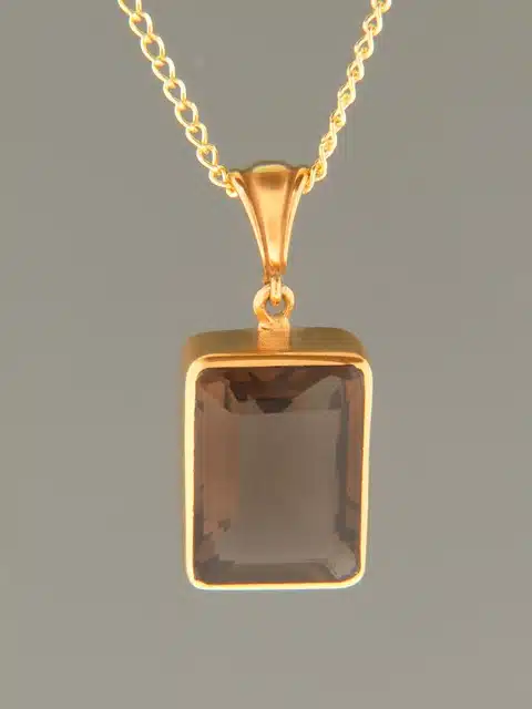 Smokey Quartz Pendant - Gold Vermeil