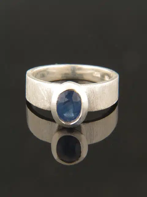 Sapphire Ring - Sterling Silver