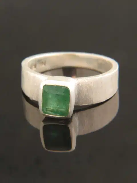 Emerald Ring - Sterling Silver