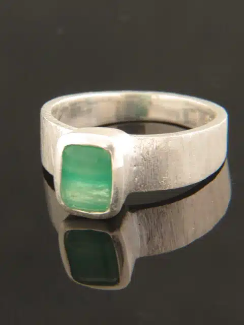 Emerald Ring - Sterling Silver