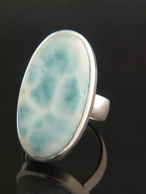 Larimar Ring - Sterling Silver