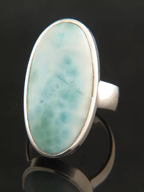 Larimar Ring - Sterling Silver