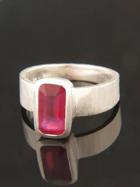 Ruby Ring - Sterling Silver